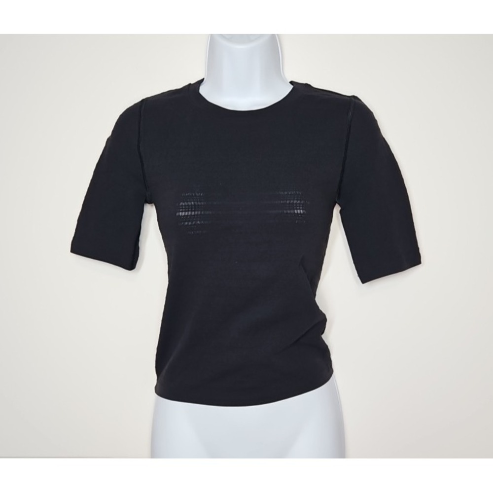Calia Womens Black Seamless Short Sleeve Focus Athletic Top Size Small NWT